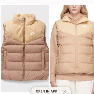 Nike Womens Sportswear Therma-Fit Windrunner Down Vest women size xs loose fit